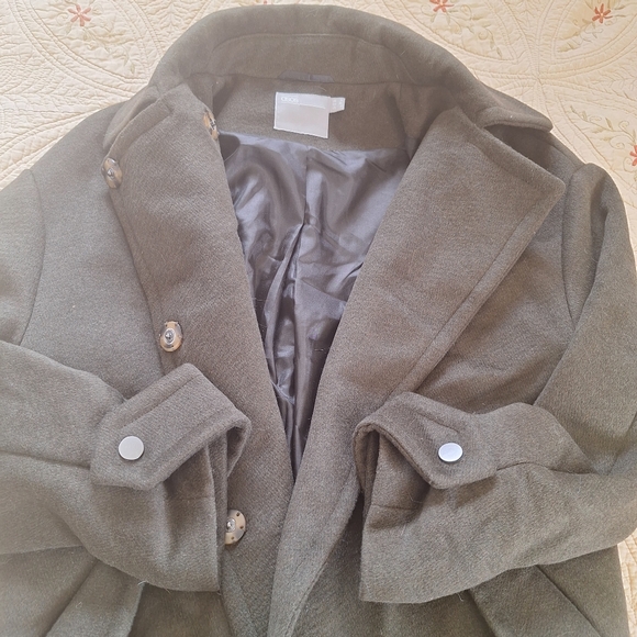 ASOS Women's Dark Gray/Olive Green Coat - Picture 8 of 10